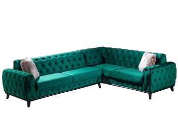 Γωνιακός Καναπές Desi πράσσινο