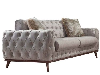 Καναπές Τριθέσιος Desi Μπέζ