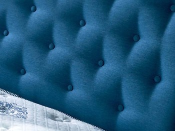 Κρεβάτι Επενδυμένο Blue Jean 160x200 με αποθηκευτικό χώρο 
