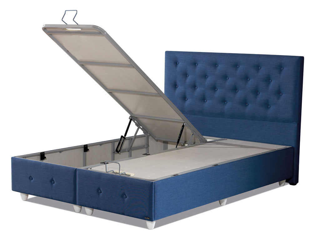 Κρεβάτι Επενδυμένο Blue Jean 160x200 με αποθηκευτικό χώρο Κρεβάτι Επενδυμένο Blue Jean 160x200 με αποθηκευτικό χώρο