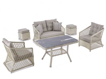 Σαλόνι κήπου Kardelen σετ 6 τεμάχια