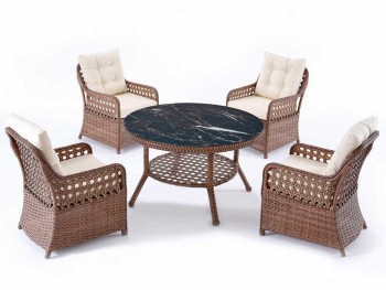 Σετ τραπεζαρία κήπου Klara οβάλ 5 τεμάχια