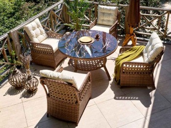 Σετ τραπεζαρία κήπου Klara οβάλ 5 τεμάχια