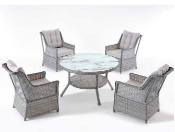 Σετ τραπεζαρία κήπου Lotus οβάλ 5 τεμάχια