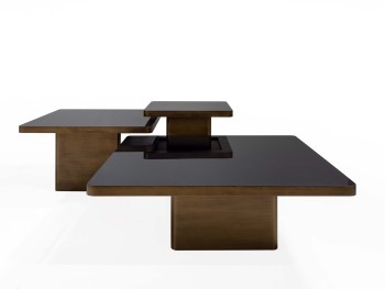 Τραπέζι Σαλονιού Lotus - Μαύρο Γυαλί 