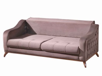 Τριθέσιος Καναπές Dora Καφέ