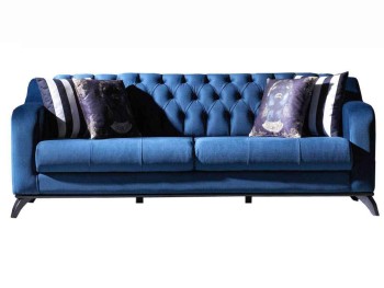 Τριθέσιος Καναπές Dora Μπλέ 